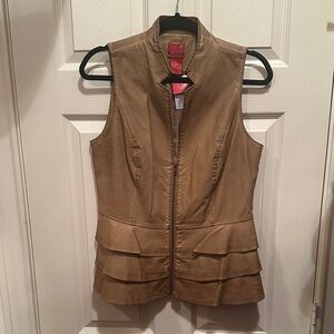 Stylish Brown Sleeveless Vest for Women